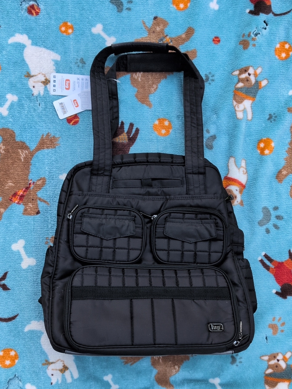 LUG Puddle Jumper Convertible Tote bag Black NWTs